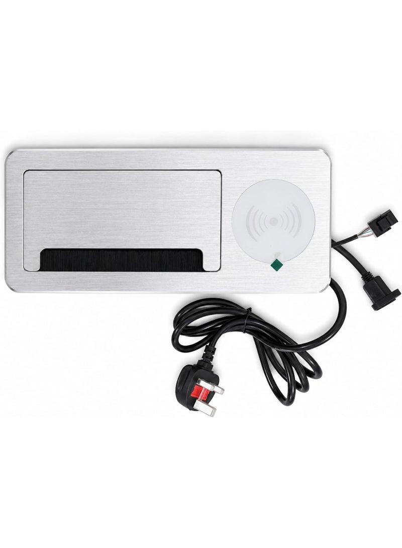 DKURVE Flip Desk Power Socket Silver - Image 2