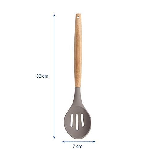 Sabichi Silicone Head Slotted Turner Spatula | Bamboo Handle Premium Non-Stick Kitchen Cookware | Turner for Fish, Omelette, Pancake, Wok - Image 5