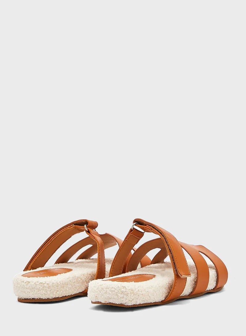 PUBLIC DESIRE Multi Strap Mid Heel Sandals