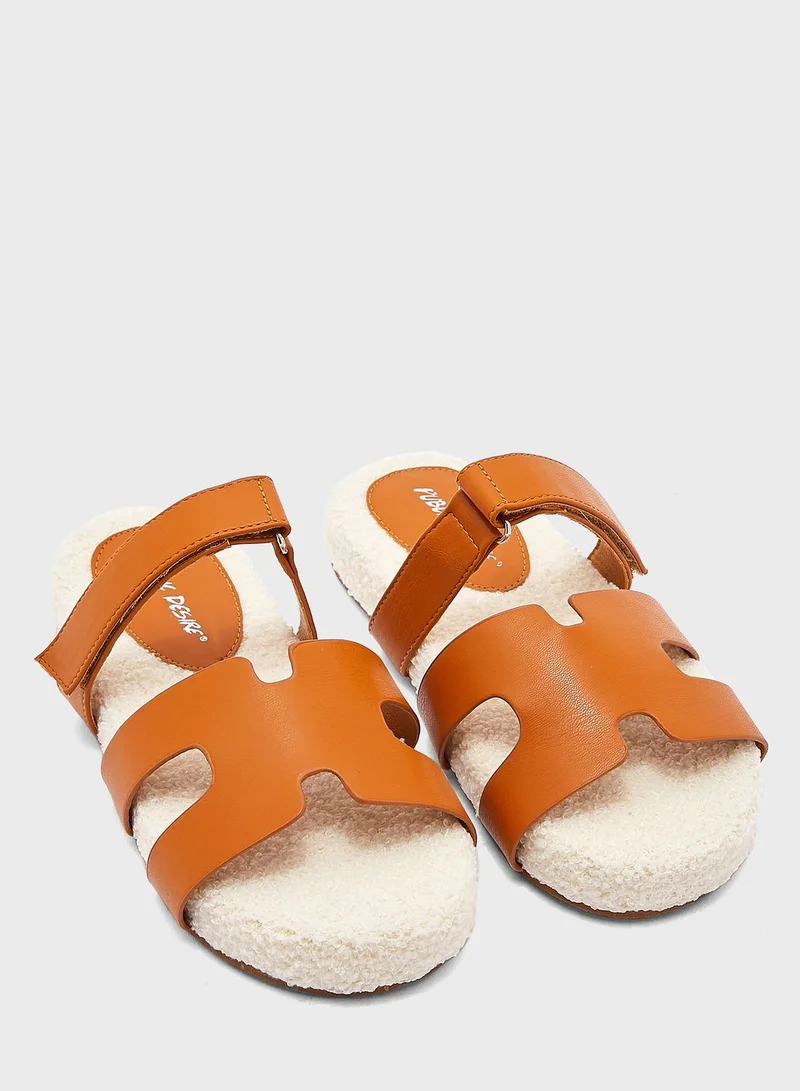 PUBLIC DESIRE Multi Strap Mid Heel Sandals