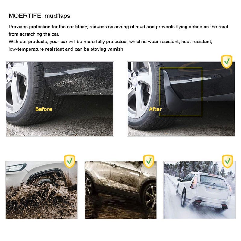 MOERTIFEI Car Splash Guard Mudguard Fender Mud Flaps Compatible with Porsche Macan 2015-2022 16 17 18 19 20 21 - Image 5