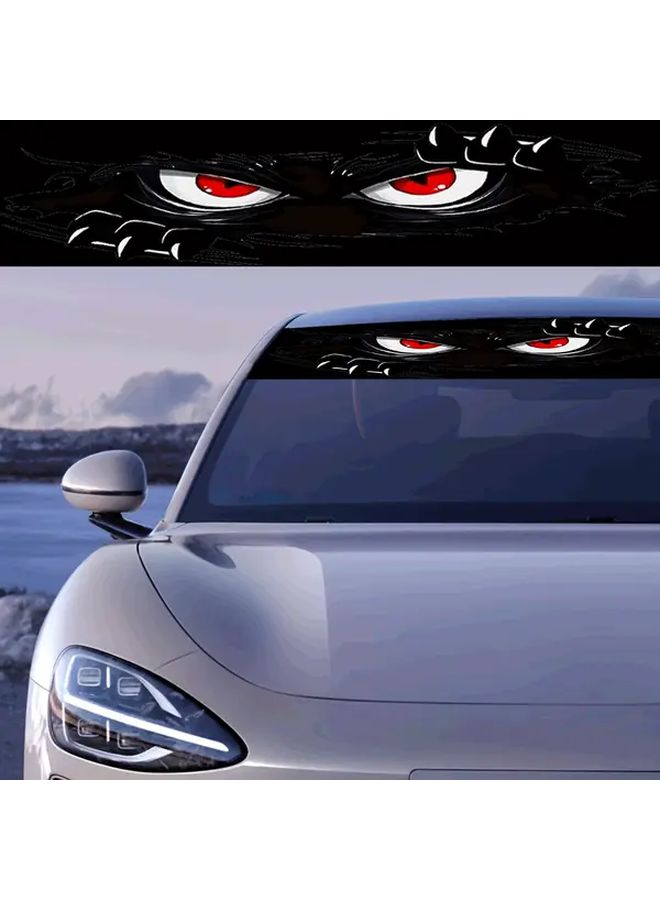 Black Angry Monster Peeking Vinyl Car Windshield Sticker Decal For Cars Trucks - Image 5