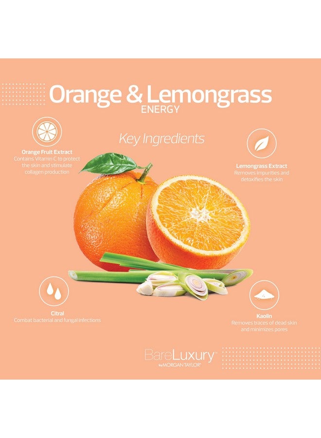 Morgan Taylor Bareluxury 4Step Complete Pedicure & Manicure Packs (Orange & Lemongrass) Hand And Foot Spa Kit In 4 Packs Pedicure And Manicure Kit Self Care Gifts For Women - Image 3