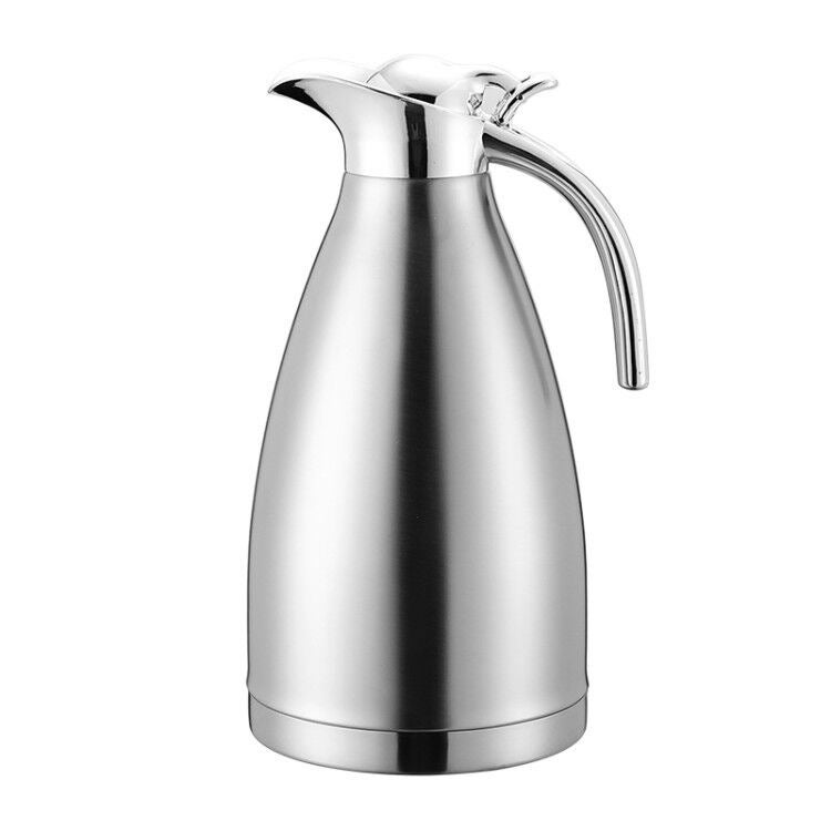 Stainless steel Vacuum Thermos double layer thermos bottle European style coffee pot household hot water bottle cold water bottle 2l gift Stainless steel color 