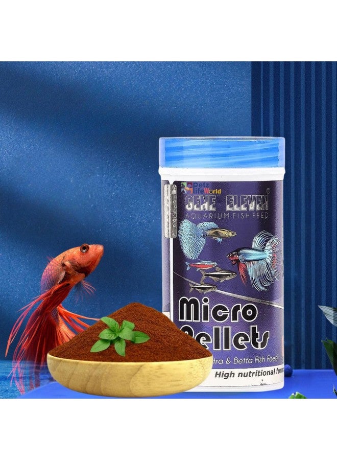 VAYINATO Aquatic Remedies 30g Gene Eleven Slow Sinking Micro Pellets for Tetra, Guppy, Barb and Betta Feed | 0.6 mm, 46% Protein - Image 1
