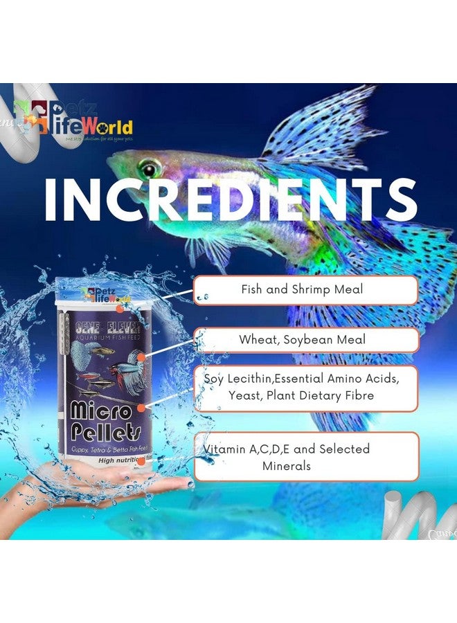 VAYINATO Aquatic Remedies 30g Gene Eleven Slow Sinking Micro Pellets for Tetra, Guppy, Barb and Betta Feed | 0.6 mm, 46% Protein - Image 4