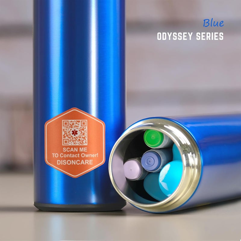 DISONCARE حقيبة تبريد للأدوية DISONCARE Odyssey 60H 3 لقلم الأنسولين للسفر معتمد من TSA لحقيبة حمل الأنسولين EpiPen مع حقيبة طبية وعبوة ثلج مع علامة تنبيه طبية باللون الأزرق - Image 2