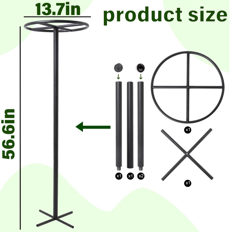 GOOOXIM 14"x14"x60" 1PCS Dragon Fruit Trellis - Durable Metal Vertical Support Frame for Climbing Plants, Easy Assembly with Instructions, for Dragon Fruit Enthusiasts - Image 2