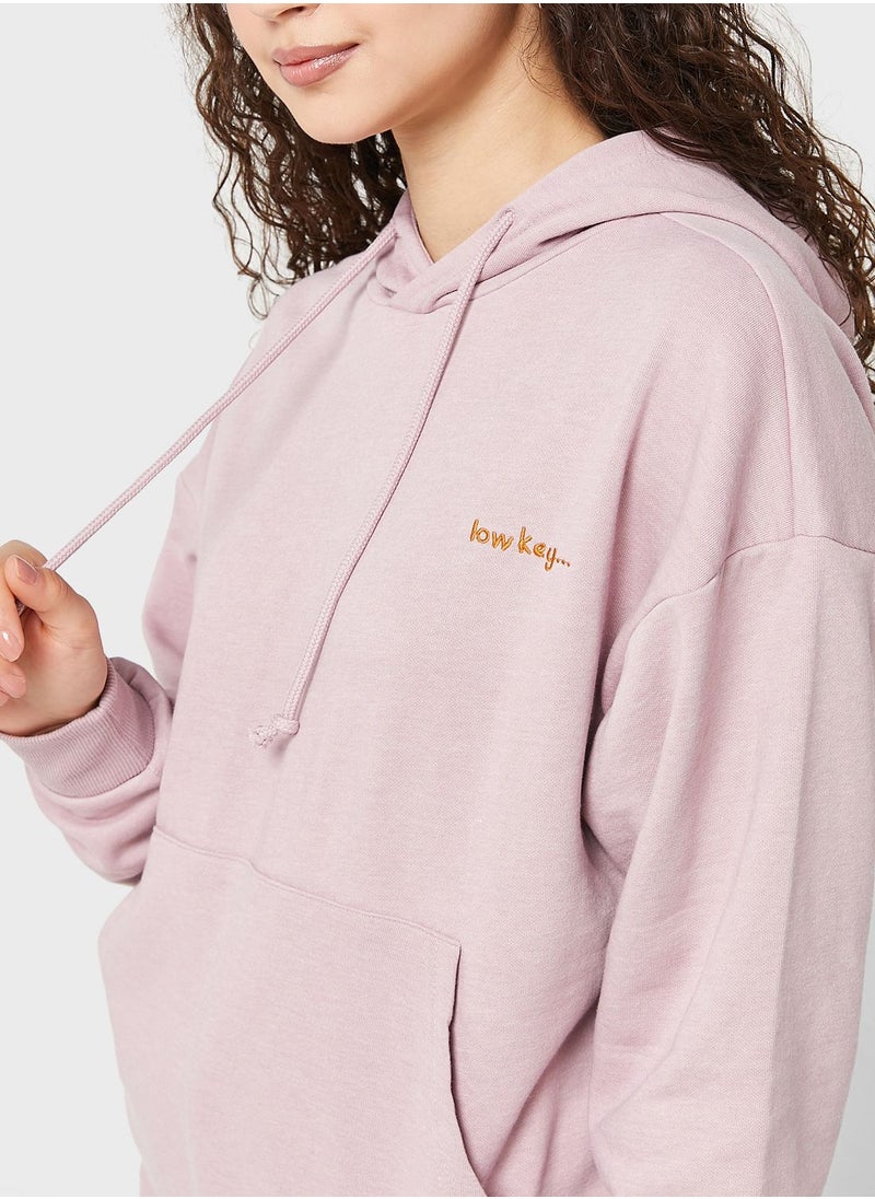 Jacqueline de Yong - Drawstring Knitted Hoodie - Image 1