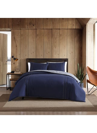 Eddie Bauer  Queen Comforter Set Reversible Cotton Bedding with Matching Shams PreWashed for Added Softness Kingston Navy Queen - pzsku/ZC8180B0FB6DB908D1371Z/45/1750416648/d918fdb6-6247-4756-b1ab-25880c2ffb82