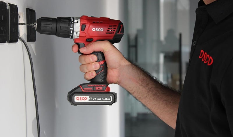 OSCO-TOOLS Drill 18V Lithium Battery 13Mm - 1 Battery Drill Concrete, Metal, Wood, Screwdriver - Image 3