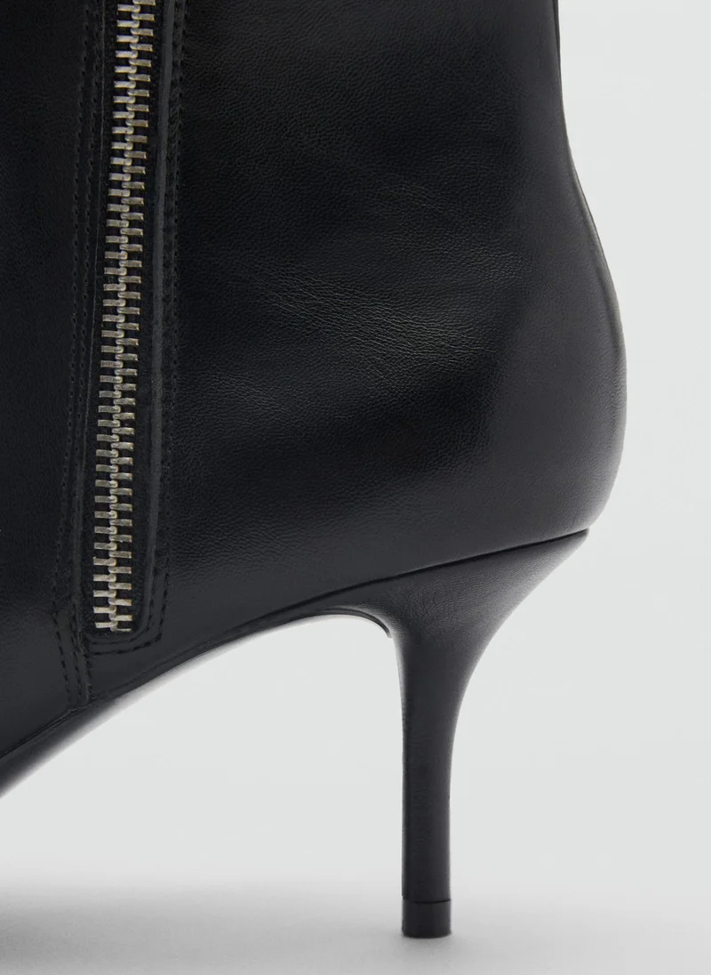 MANGO Zipper Toe Boot