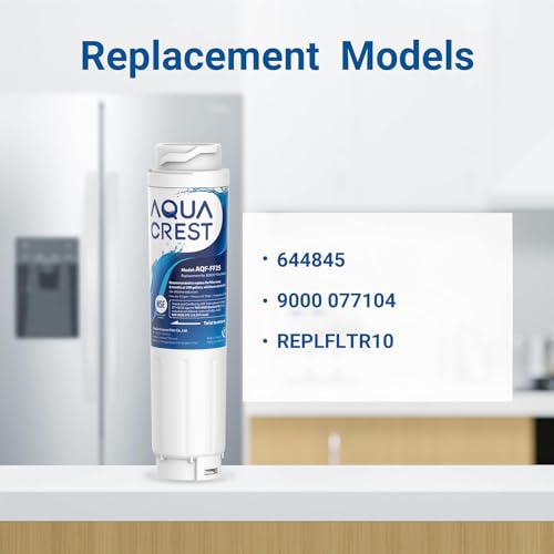 AquaCrest AQUA CREST 644845 Refrigerator Water Filter Replacement for Bosch® Ultra Clarity® 11034152, 9000077104, 9000194412, B26FT70SNS, B22CS80SNS, B22CS50SNS, Haier 0060820860, Miele KWF1000, 3 Filters - Image 4