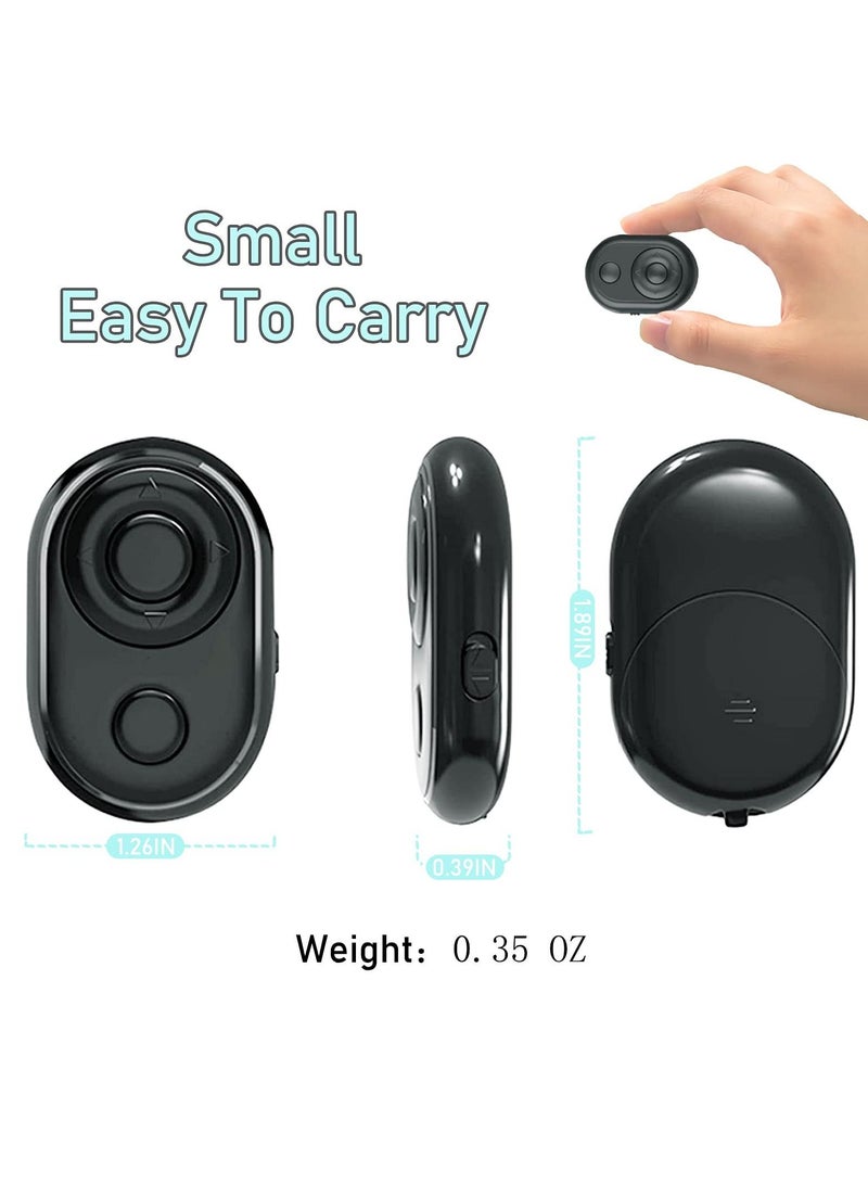Bluetooth Remote Phone Page Turner Available for Tiktok Scroll Controller Wireless Remote Control Camera Shutter Remote for Android and ios (Black)