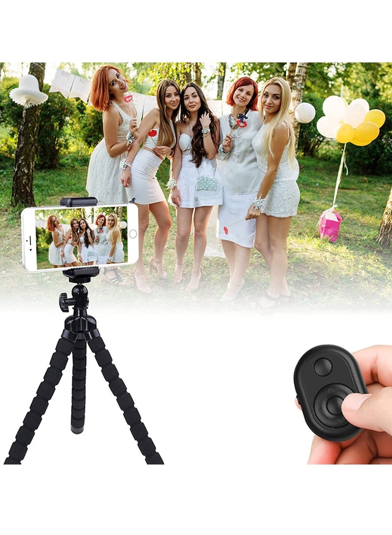 Bluetooth Remote Phone Page Turner Available for Tiktok Scroll Controller Wireless Remote Control Camera Shutter Remote for Android and ios (Black)