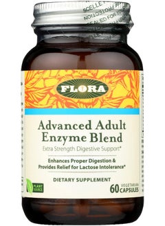 Flora - Advanced Adult Enzyme Blend with Lactase, Enhances Digestion & Provides Relief for Lactose Intolerance, Gluten-Free, Non GMO, 60 Vegetarian Capsules - pzsku/ZC8185ABDC7EFF3FB4AE4Z/45/_/1740202611/201b3194-01d4-4b9e-8fcf-2f4fa1263b31