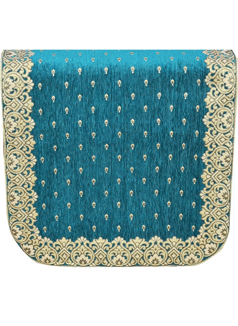 Dazzling DECOR Dazzling DECOR Velvet Sofa Cover with Arm Cover and Cushion Covers Set of 5 Seater Sofa Covers 3 Seater and 2 Seater Full Cover Set for Couch Seat Heavy Fabric Sofa Slip Protector 2801_Aqua  - Image 5