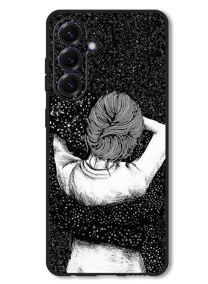 Theodor Case Compatible with Samsung Galaxy A36 Protection Shockproof Bumper Cover Night Imagination Of Girl - Image 1