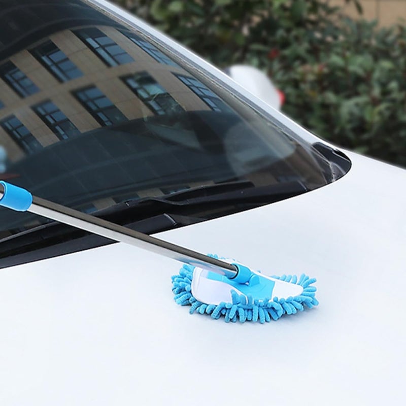 Retractable Car Washing Brush with Soft Bristles 1 Meter Extendable Handle Car Cleaning Tool for Exterior and Glass Auto Detailing Brush and Suvs - Image 5
