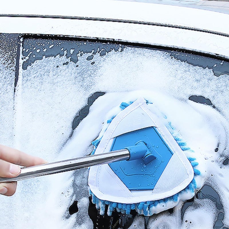 Retractable Car Washing Brush with Soft Bristles 1 Meter Extendable Handle Car Cleaning Tool for Exterior and Glass Auto Detailing Brush and Suvs - Image 4