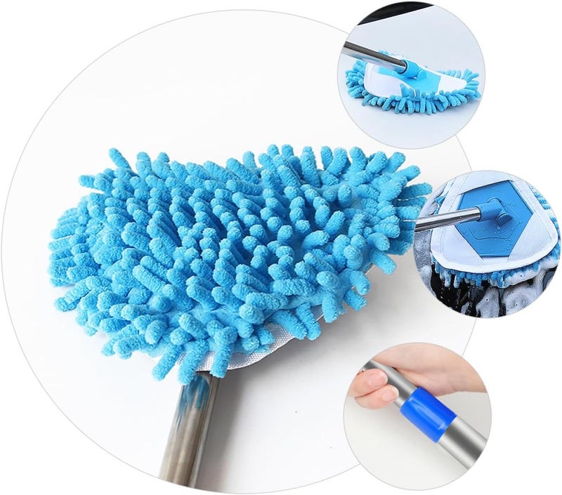 Retractable Car Washing Brush with Soft Bristles 1 Meter Extendable Handle Car Cleaning Tool for Exterior and Glass Auto Detailing Brush and Suvs - Image 3