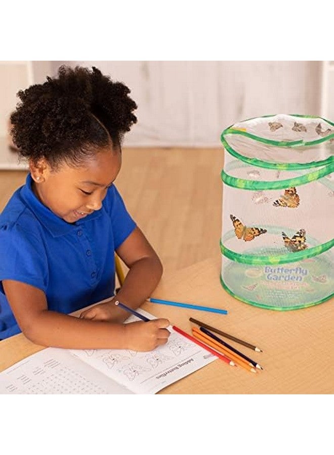Insect Lore Insect Lore Butterfly Garden | 5 Live Baby Caterpillars | Habitat, Feeder, Chrys-A-Lid Log, STEM Journal Included | Raise and Release Painted Lady Butterflies - Image 4