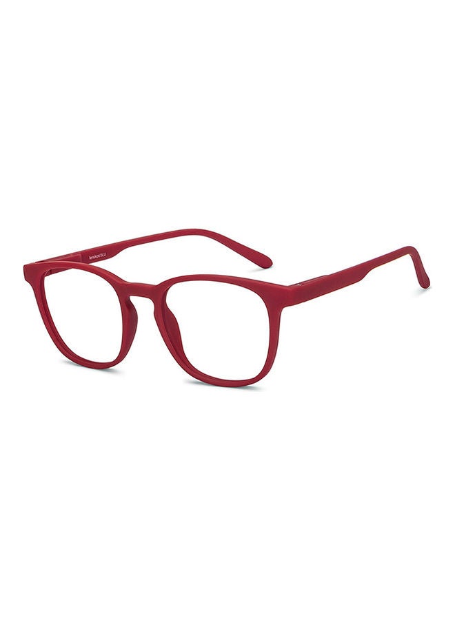 Lenskart Blu Unisex Hustlr | Peyush Bansal Glasses For Eye Protection From Digital Screens | Computer Glasses With Blue Cut And UV Protection | Lightweight Specs Zero Power|Medium|Monza Red - Image 2