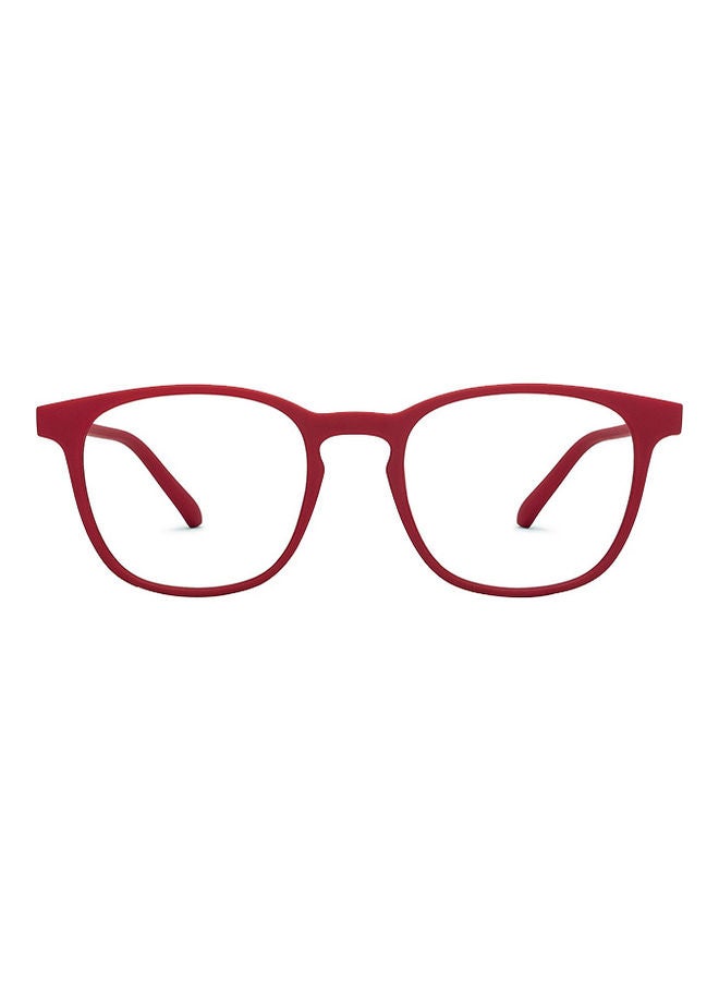 Lenskart Blu Unisex Hustlr | Peyush Bansal Glasses For Eye Protection From Digital Screens | Computer Glasses With Blue Cut And UV Protection | Lightweight Specs Zero Power|Medium|Monza Red - Image 1