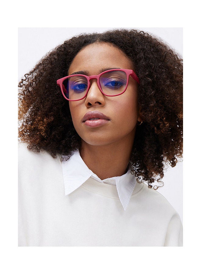 Lenskart Blu Unisex Hustlr | Peyush Bansal Glasses For Eye Protection From Digital Screens | Computer Glasses With Blue Cut And UV Protection | Lightweight Specs Zero Power|Medium|Monza Red - Image 5