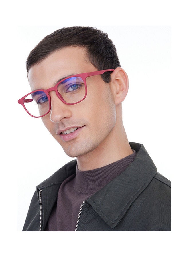 Lenskart Blu Unisex Hustlr | Peyush Bansal Glasses For Eye Protection From Digital Screens | Computer Glasses With Blue Cut And UV Protection | Lightweight Specs Zero Power|Medium|Monza Red - Image 4