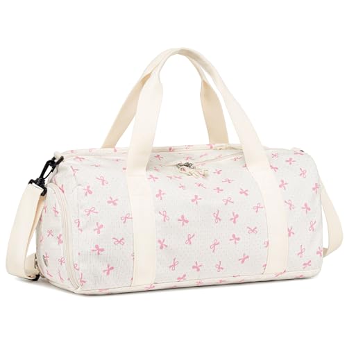 LEDAOU Gym Bag Sports Duffle Bag with Wet Pocket Weekender Overnight Bags with Waterproof Shoe Compartment for Girls Kids Women Dance Workout Travel Bags - Image 1