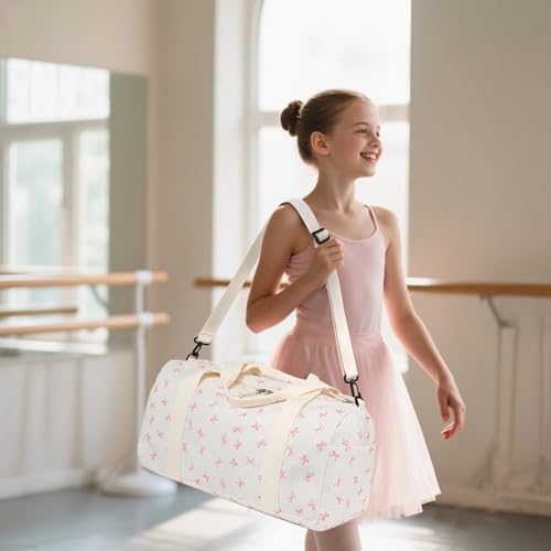 LEDAOU Gym Bag Sports Duffle Bag with Wet Pocket Weekender Overnight Bags with Waterproof Shoe Compartment for Girls Kids Women Dance Workout Travel Bags - Image 5
