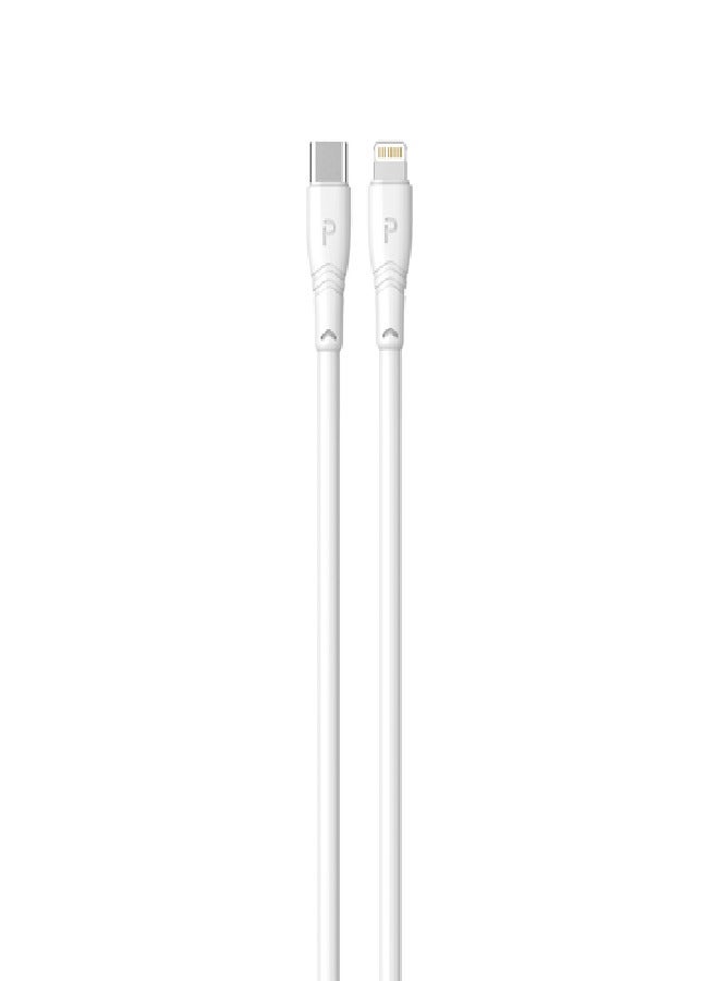 باوا PVC 20 واط بيانات وشحن سريع USB-C إلى كابل لايتنينج 3 متر/9.8 قدم - Image 1