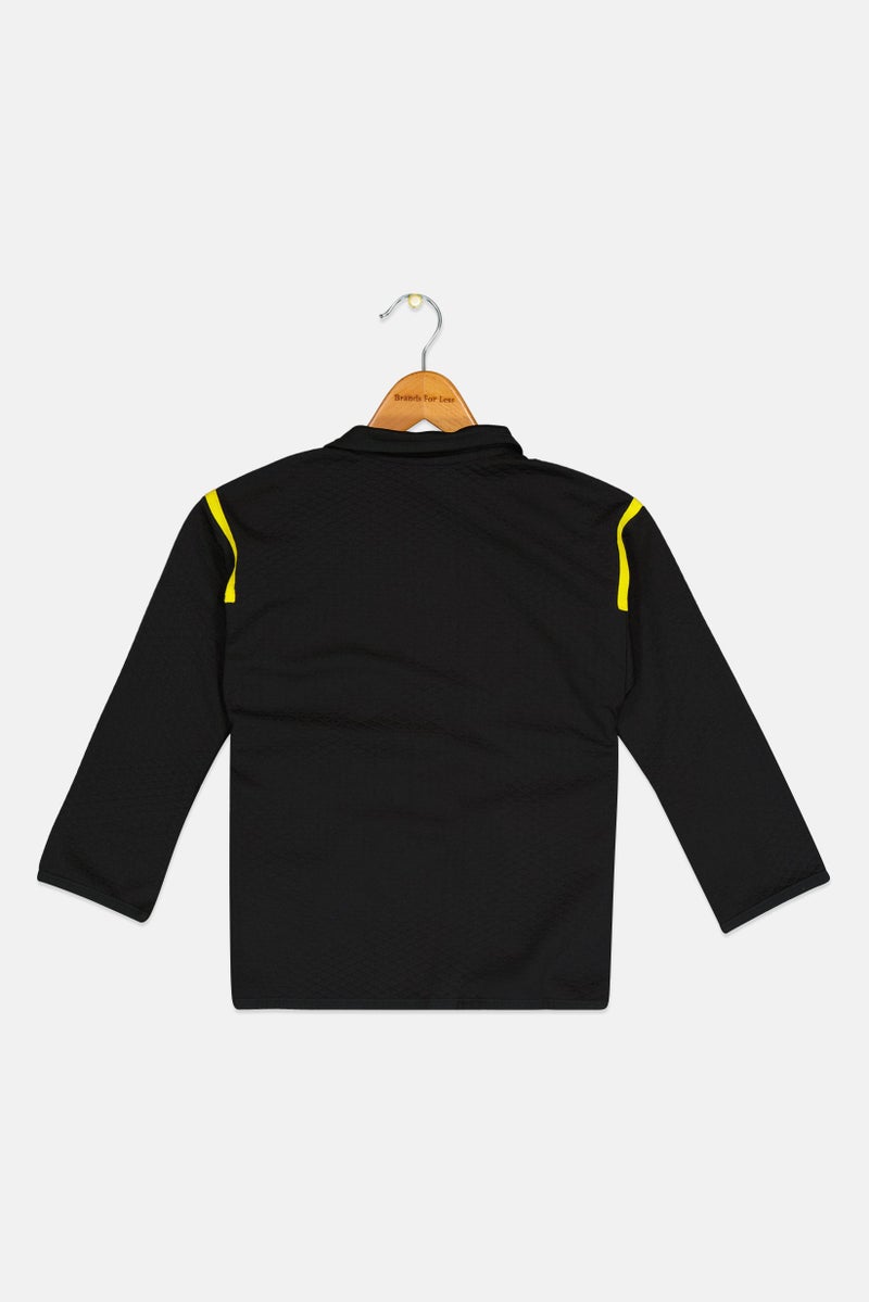 Adidas Kids Boy Sportswear Fit Long Sleeve Training Sweatshirt, Black - Image 2