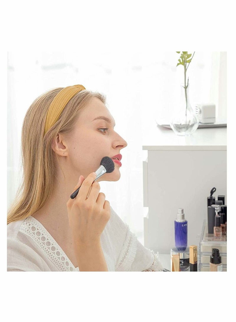 KASTWAVE 10Pieces Knotted Headbands for Women Girl Soft Knitted Headbands Non-Slip Fabric Headbands Knotted Hair Band Elastic Hair Accessories for Thin Thick Hair Turban Headbands - Image 2