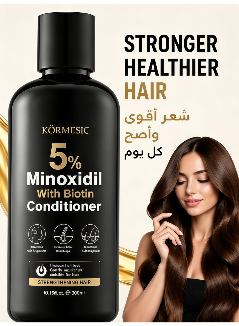 Kormesic 5% Minoxidil Conditioner with Biotin – Strengthening Hair Care Conditioner, Daily Hair Conditioning, 300ml - Image 4