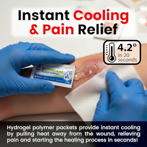 Prepared Hero Burn Care Kit - Compact Burn Treatment & Relief Kit with Burn Gel, Gauze, Compresses & Wipes, Waterproof Pouch for Minor Burn First Aid at Home, Travel, Outdoor & Workplace Safety - Image 3