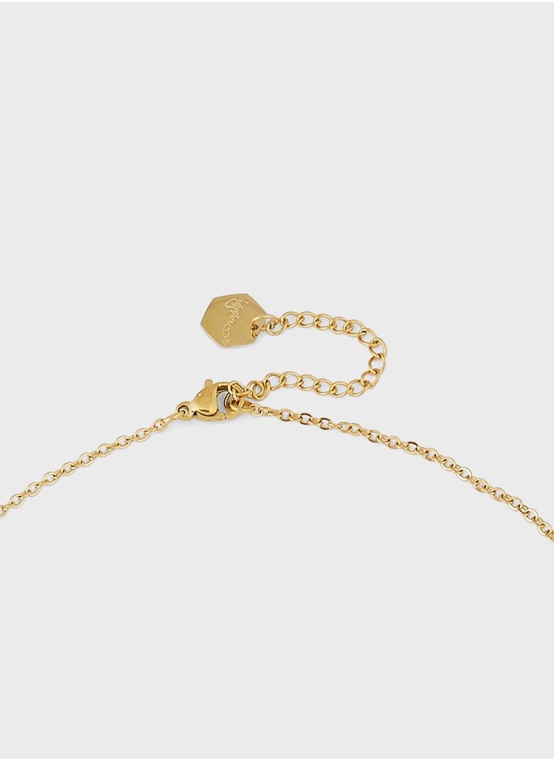 Lady Mauve ASTRID OVAL CRYSTAL PENDANT NECKLACE  - Image 3