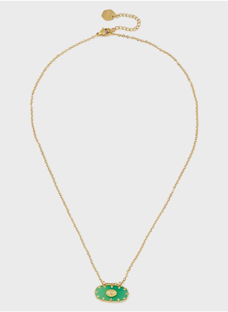 Lady Mauve ASTRID OVAL CRYSTAL PENDANT NECKLACE  - Image 1