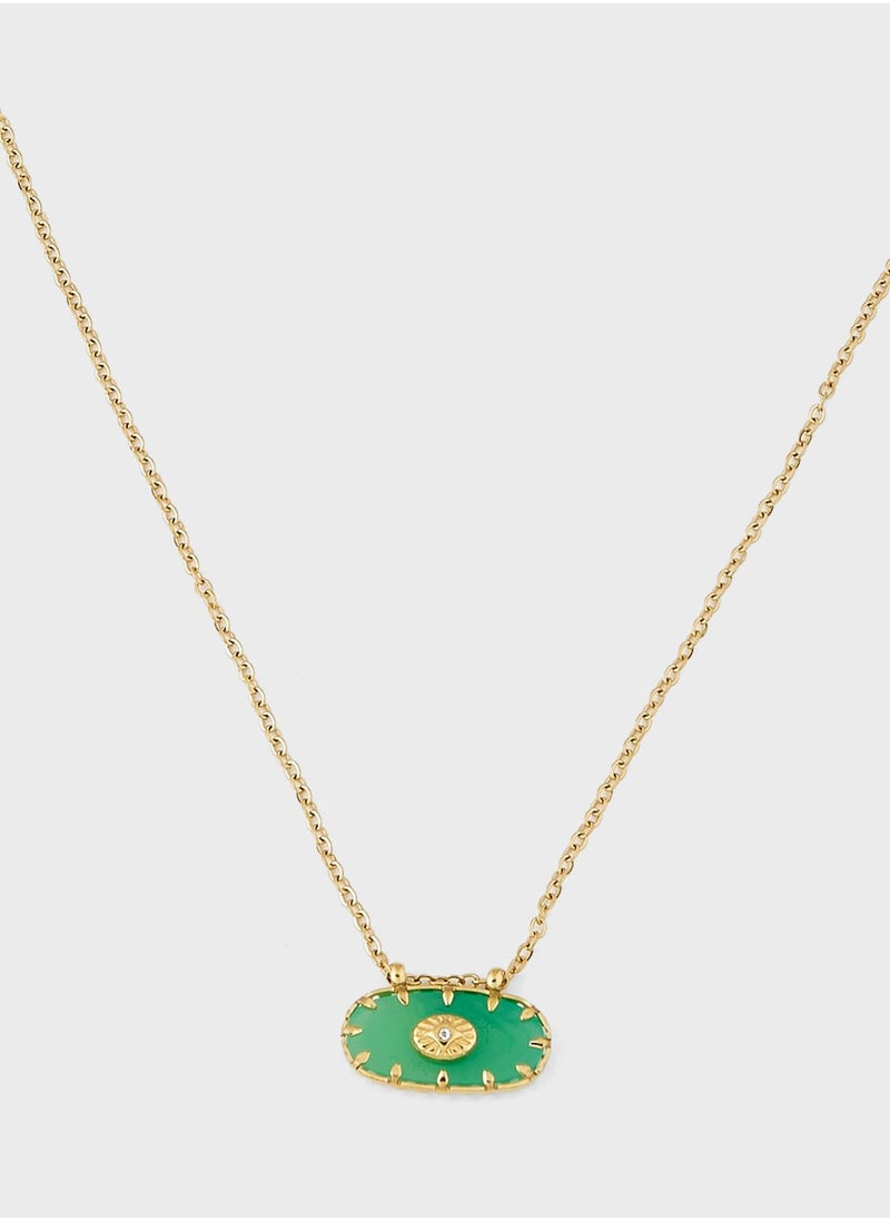 Lady Mauve ASTRID OVAL CRYSTAL PENDANT NECKLACE  - Image 2
