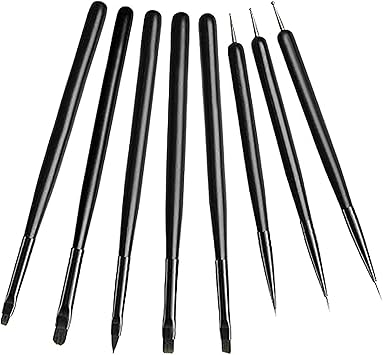 Nail Art Brushes 8pcs Nail Brush For Nail Art With Nail Art Liner Brush and Dotting Pen for Gel Polish Design French Tips Detailed Painting Dotting - Image 1