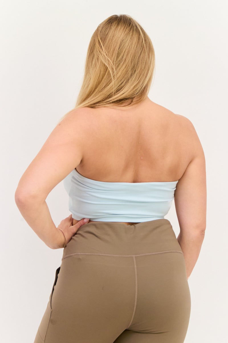 Ellesse Women Sportswear Fit Strapless Training Top, Light Green - Image 3