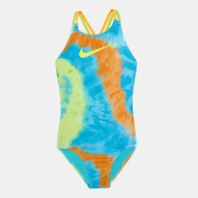 Nike Kids' Tie-Dye Spiderback One-Piece Swimsuit