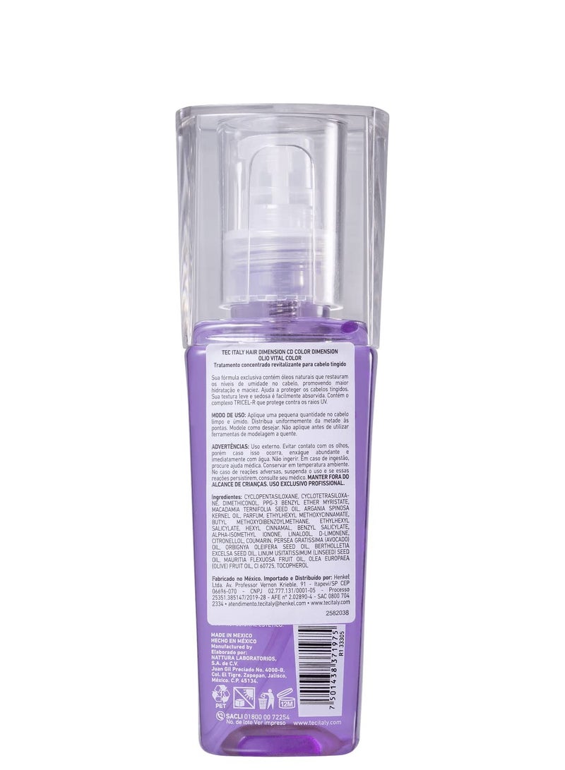 Tec Italy Olio Vital Color Revitalizing Treatment for Hair & Skin - 125ml - Image 3