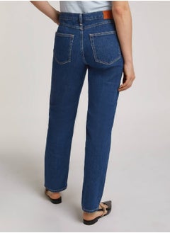 TOMMY HILFIGER Women's Mid Rise Straight Leg Jeans - Cotton, Blue  - Image 4