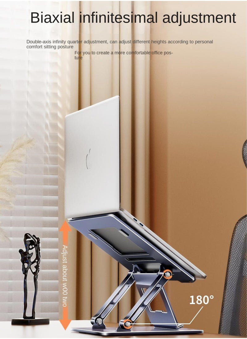 Generic - Laptop stand game notebook folding double-layer lifting computer stand portable - Image 1