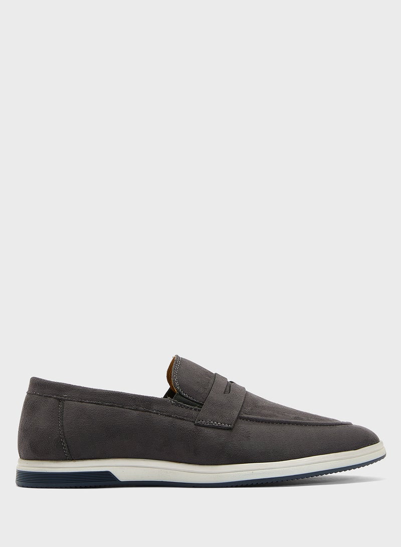 Robert Wood Suede Casual Slip Ons Loafers - Image 1