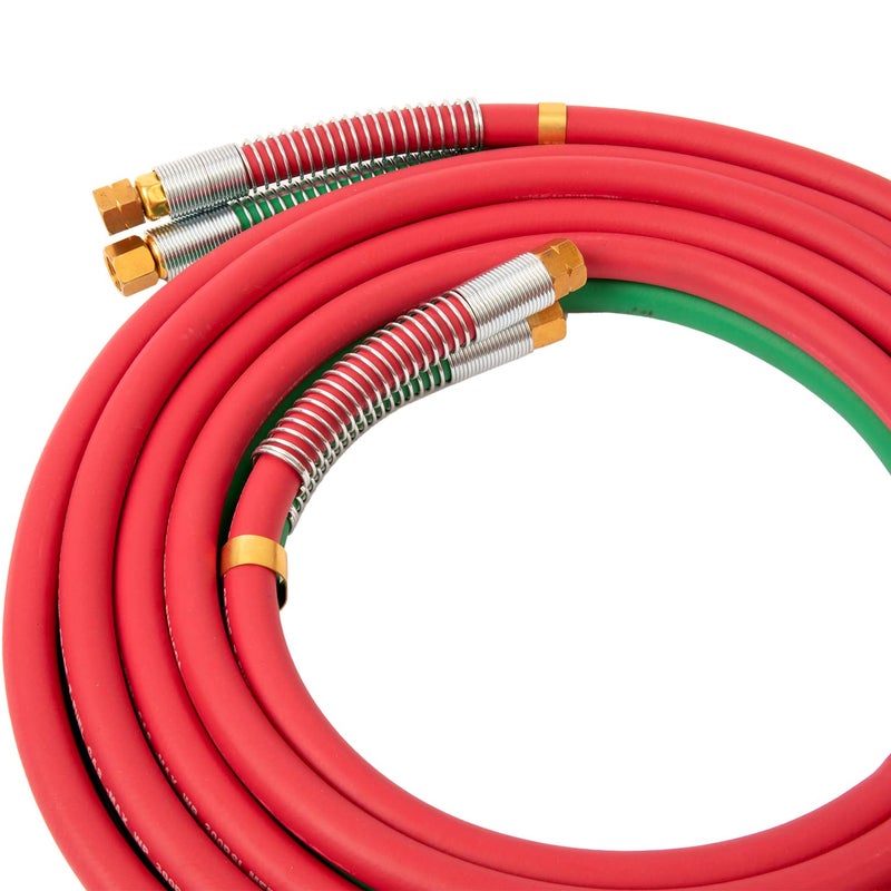 SPARC خرطوم لحام أكسجين أسيتيلين 1/4" من SPARC مع تركيبات من النوع B + مجموعة تخفيف الضغط مع ضمان 1 سنة في الولايات المتحدة (25 قدم) - Image 5