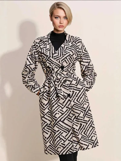 BIG DART BDART Double Breasted Long Trench Coat