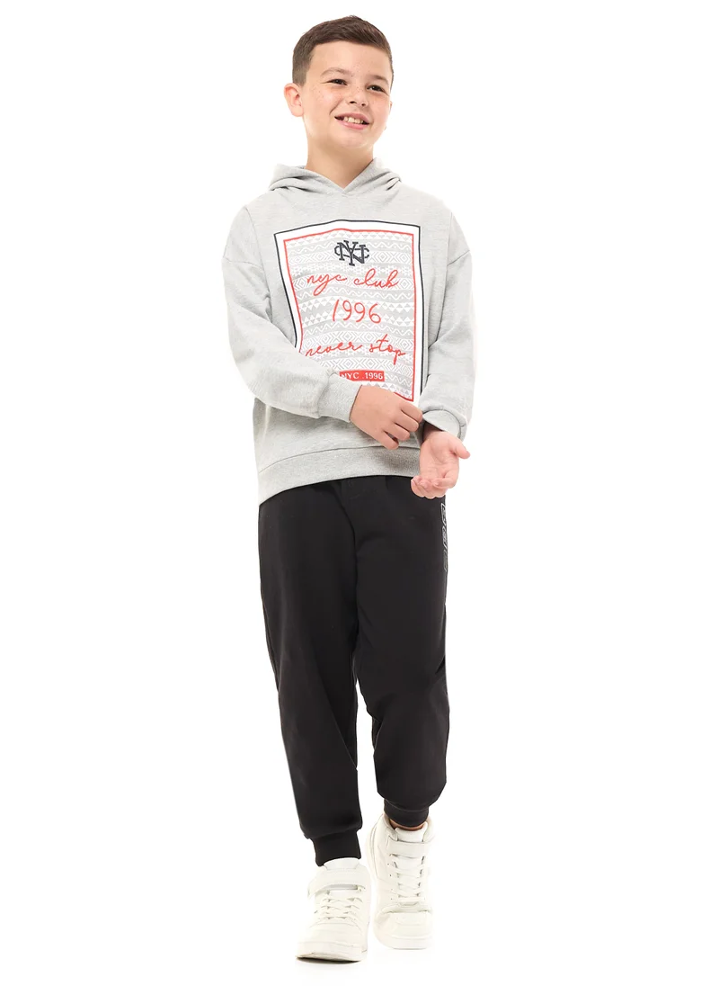 victor and jane Boys' Graphic Printed Hoodie